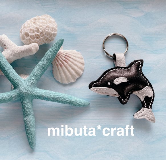 シャチさんのキーホルダー キーリング mibuta 通販 19302757｜Creema