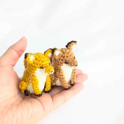 受注制作】小さなキツネのあみぐるみ あみぐるみ ainote 通販