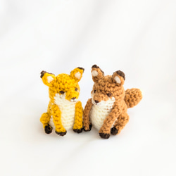 オーダー★あみぐるみ小物(15個) ダウンロード商品】小さなキツネのあみぐるみ編み図 / Tiny Fox