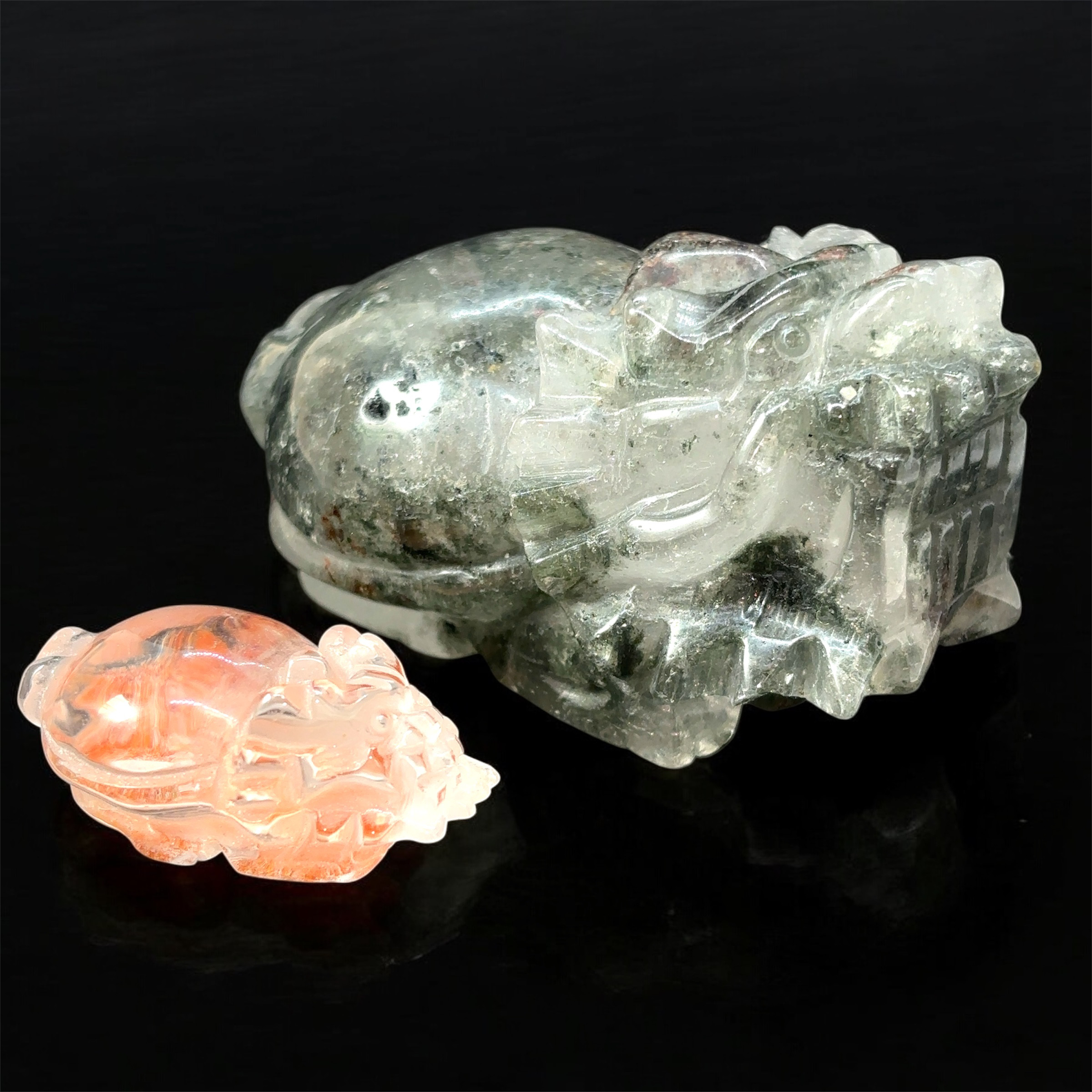 ローズクォーツロングイ② 楽天市場】龍亀（ロングイ） ローズクォーツ