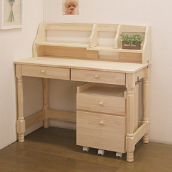 学習机 ハンドメイド「ハート」パイン材3点セット 勉強机 机・デスク