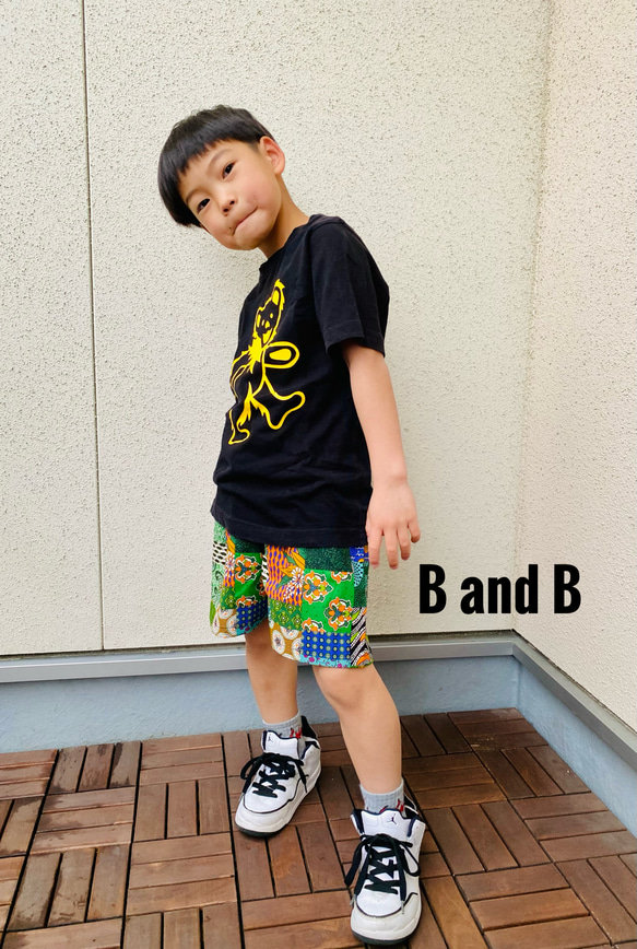 アフリカンテイスト パッチワーク柄ショートパンツ/男女兼用/ 1枚目の画像