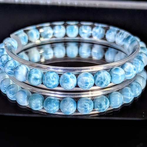 センスのいい お歳暮 ✿天然美品【厳選SA】極上ラリマー〘カリブ海の宝石〙6.5mm アクセサリー