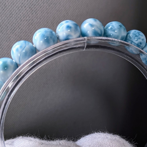 ✿天然美品【厳選SA】極上ラリマー〘カリブ海の宝石〙６.5mmブレスレット ✿天然美品【厳選SA】極上ラリマー〘カリブ海の宝石〙6.5mm