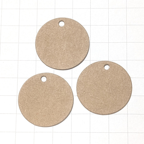 ペーパータグ 30mm（丸型／クラフト無地）30枚 ab-548 タグ・台紙