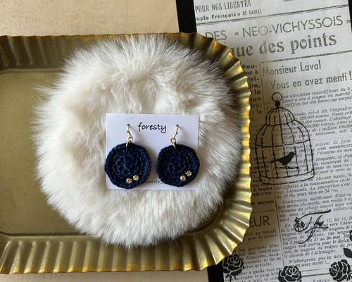 藍染ピアス ピアス（フック・チェーン） foresty(フォレスティ) 通販
