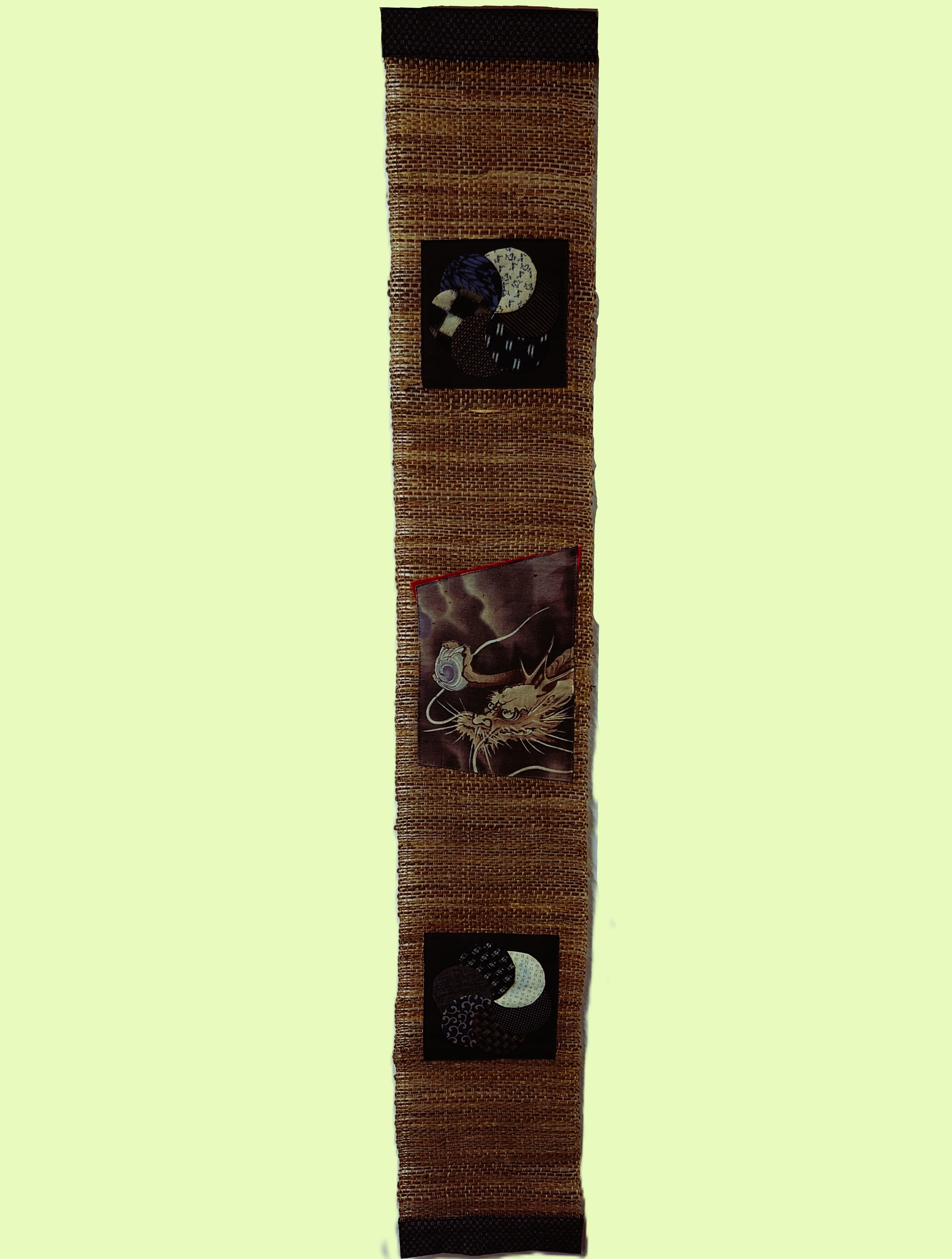 【出来上がり】夏生地に龍の柱飾り　(特別価格)