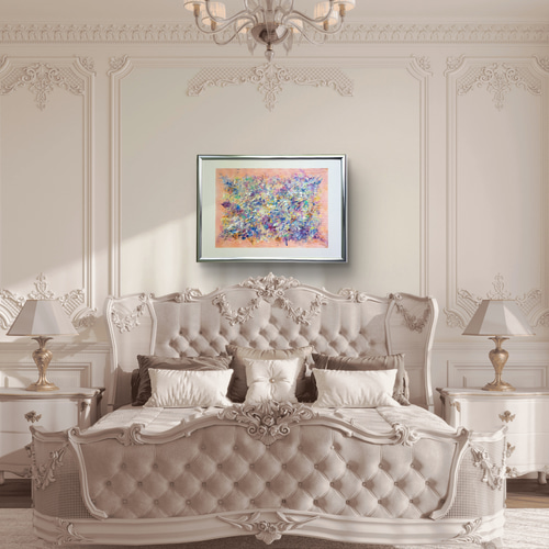 香水 / 抽象画 77×56㎝ B2 額セット 原画1点のみ モダン インテリア 香水 / 抽象画 77×56㎝ B2 額縁セット 原画1点のみ モダンアート