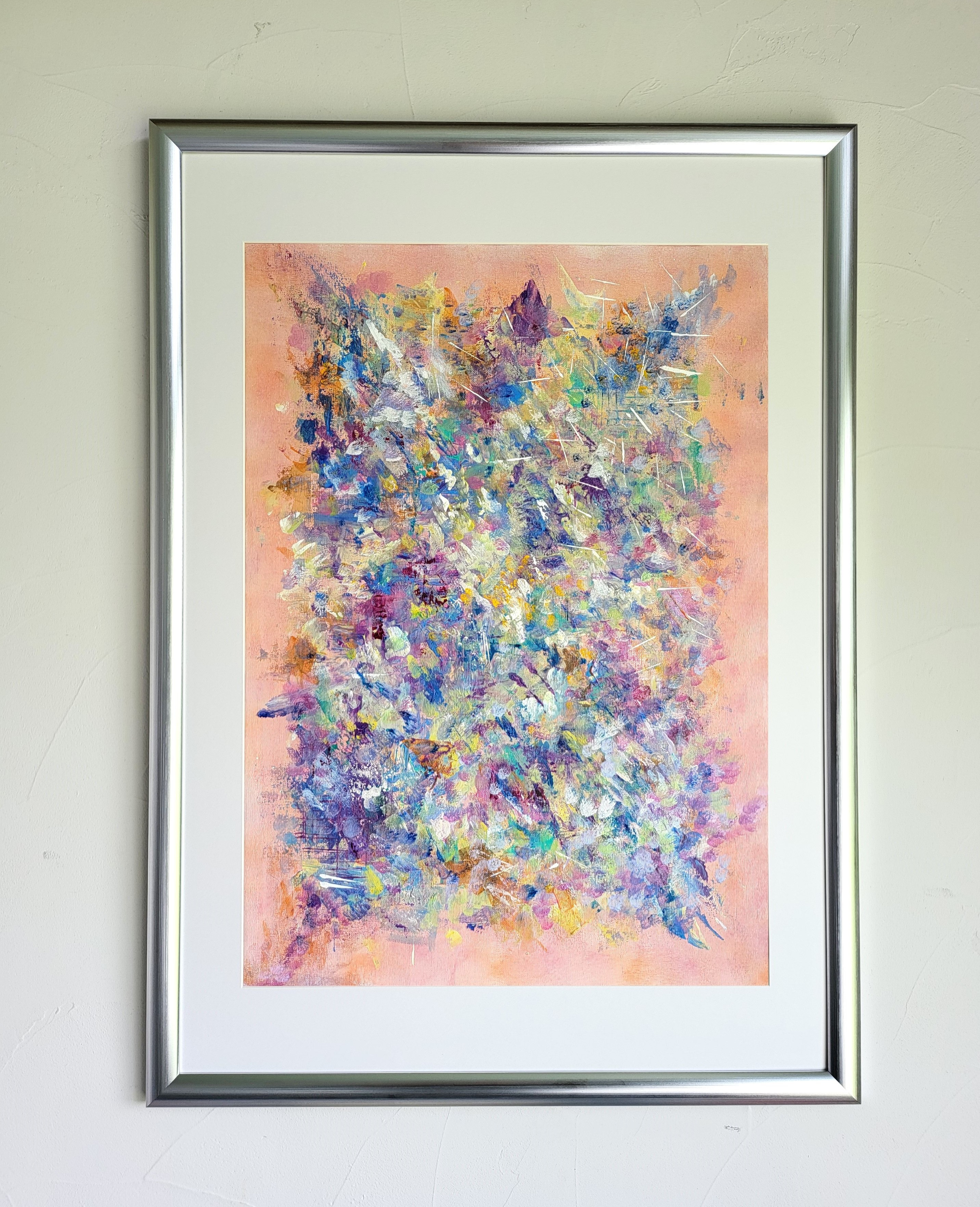 香水 / 抽象画 77×56㎝ B2 額セット 原画1点のみ モダン インテリア 香水 / 抽象画 77×56㎝ B2 額縁セット 原画1点のみ モダンアート