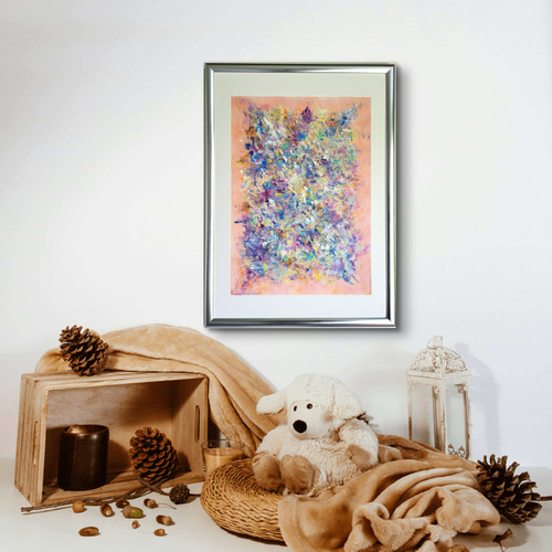 香水 / 抽象画 77×56㎝ B2 額縁セット 原画1点のみ モダンアート 香水 / 抽象画 77×56㎝ B2 額縁セット 原画1点のみ モダンアート