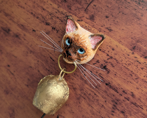 シャム猫のアンティークドアベル その他インテリア雑貨 猫職人うす