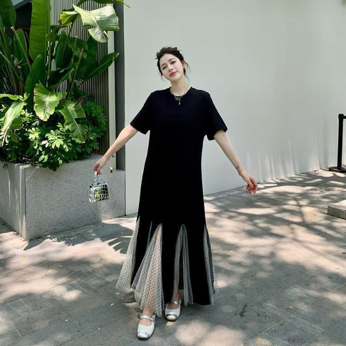 大きいサイズ レディース ロング ワンピース 春夏 秋 新品 半袖