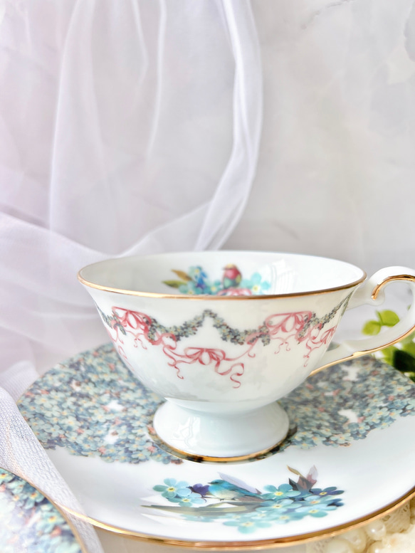 勿忘草の花畑　ティーカップ&ソーサー 2枚目の画像