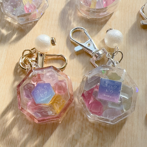 琥珀糖キーホルダー キーホルダー ぽんdeママ 通販 19304190