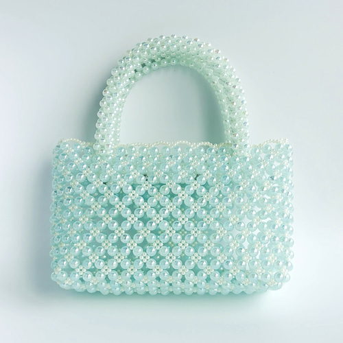 Aqua Lace（アクア・レース）ハンドバッグ【ビーズバッグ