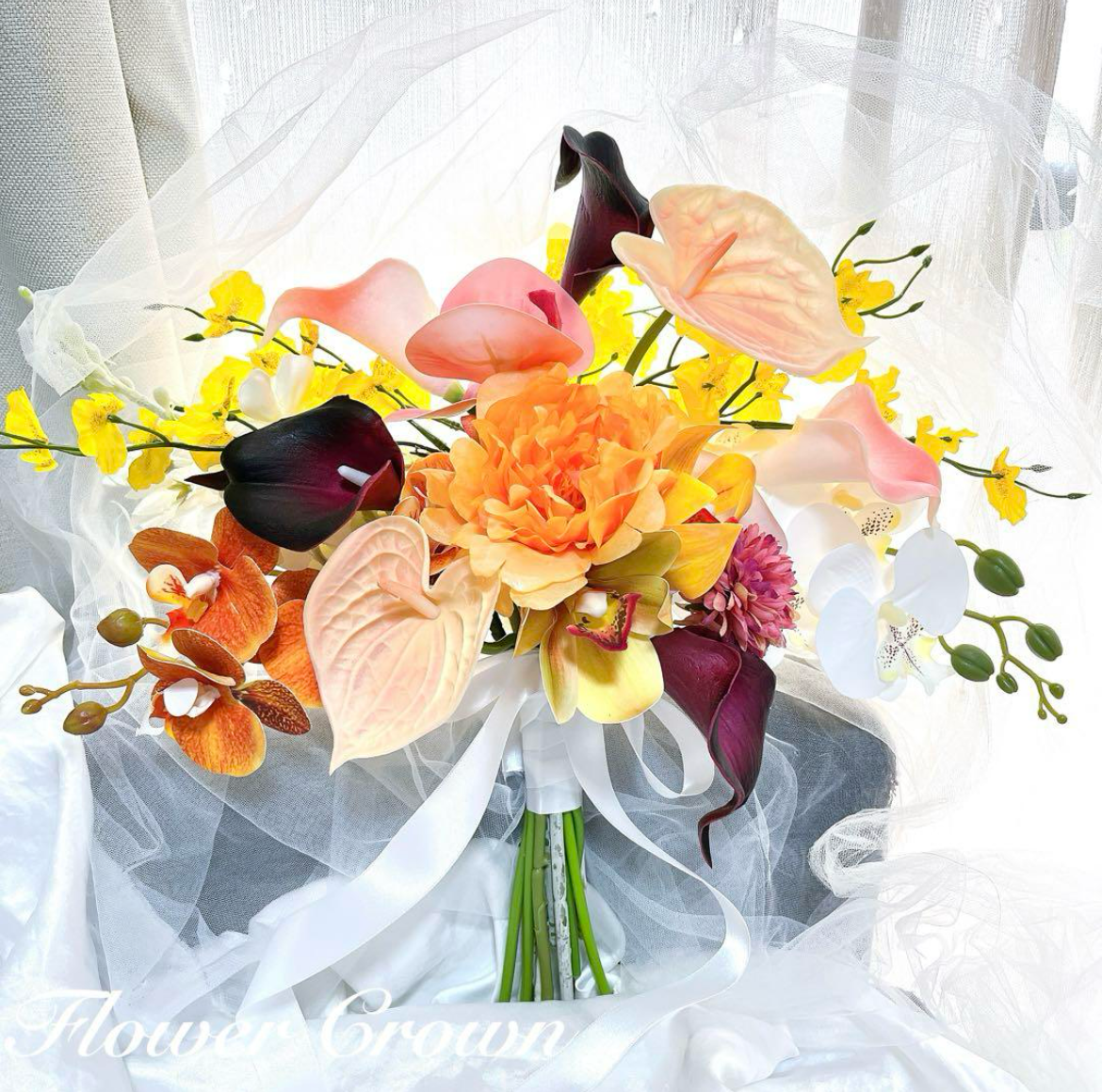 ウエディングブーケ アーティフィシャルフラワーブーケ クラッチブーケ 結婚式