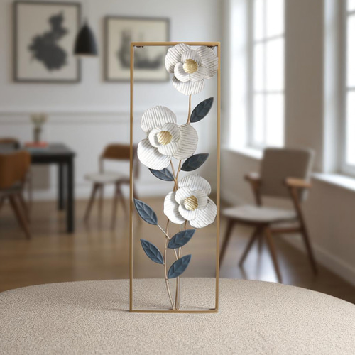 椿の花壁掛けアート｜ホワイトの壁飾り その他アート antique