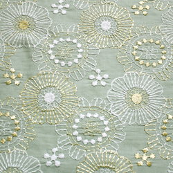 ◇レース半襟・半衿【flower&flower】mintGreen 2枚目の画像