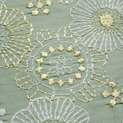 ◇レース半襟・半衿【flower&flower】mintGreen 3枚目の画像