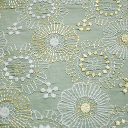 ◇レース半襟・半衿【flower&flower】mintGreen 4枚目の画像