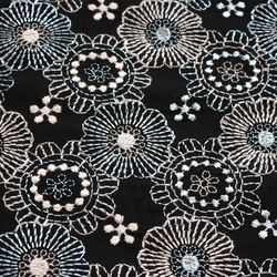 ◇レース半襟・半衿【flower&flower】black 6枚目の画像