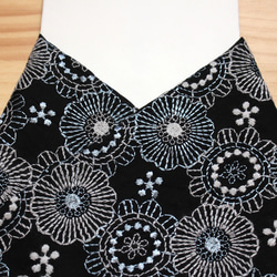 ◇レース半襟・半衿【flower&flower】black 1枚目の画像
