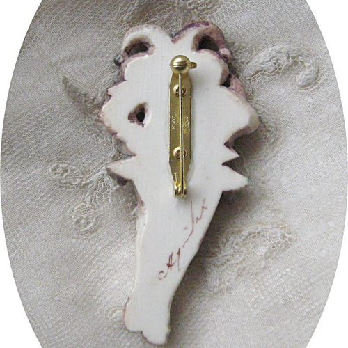 彩色半立体絵画 ブローチ仕様 ダンシング ピエロ クラウン 道化 耽美