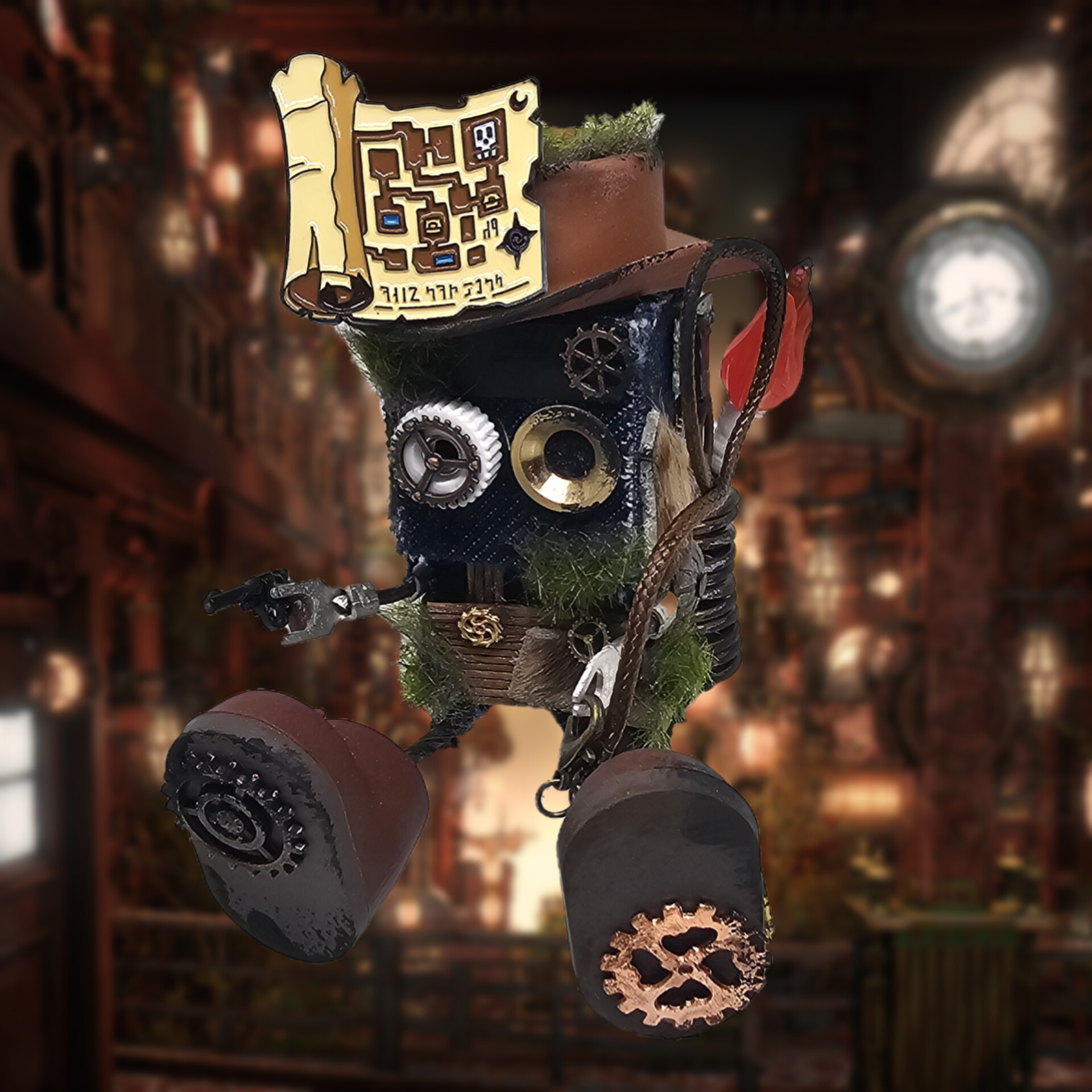 と） カウボーイデニムロボット スチームパンク