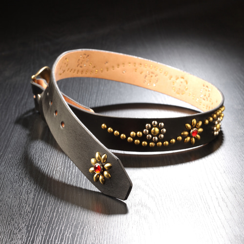 フラワースタッズ ベルト ブラック 【公式通販】