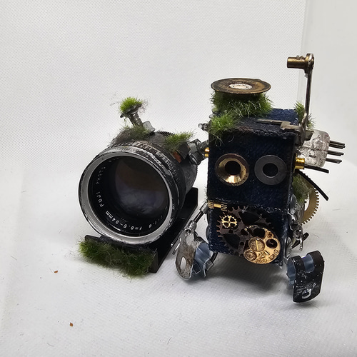 i 時計デニムロボット スチームパンク l つぎはぎデニムロボット スチームパンク その他置物 デニロボ