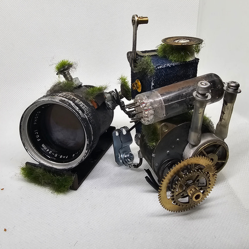 i 時計デニムロボット スチームパンク m スチームパンクデニムロボット その他置物 デニロボ@CRAFT