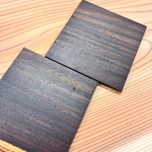 黒檀の一枚板コースター】 その他キッチン小物 ☺︎うさ子☺︎ 通販