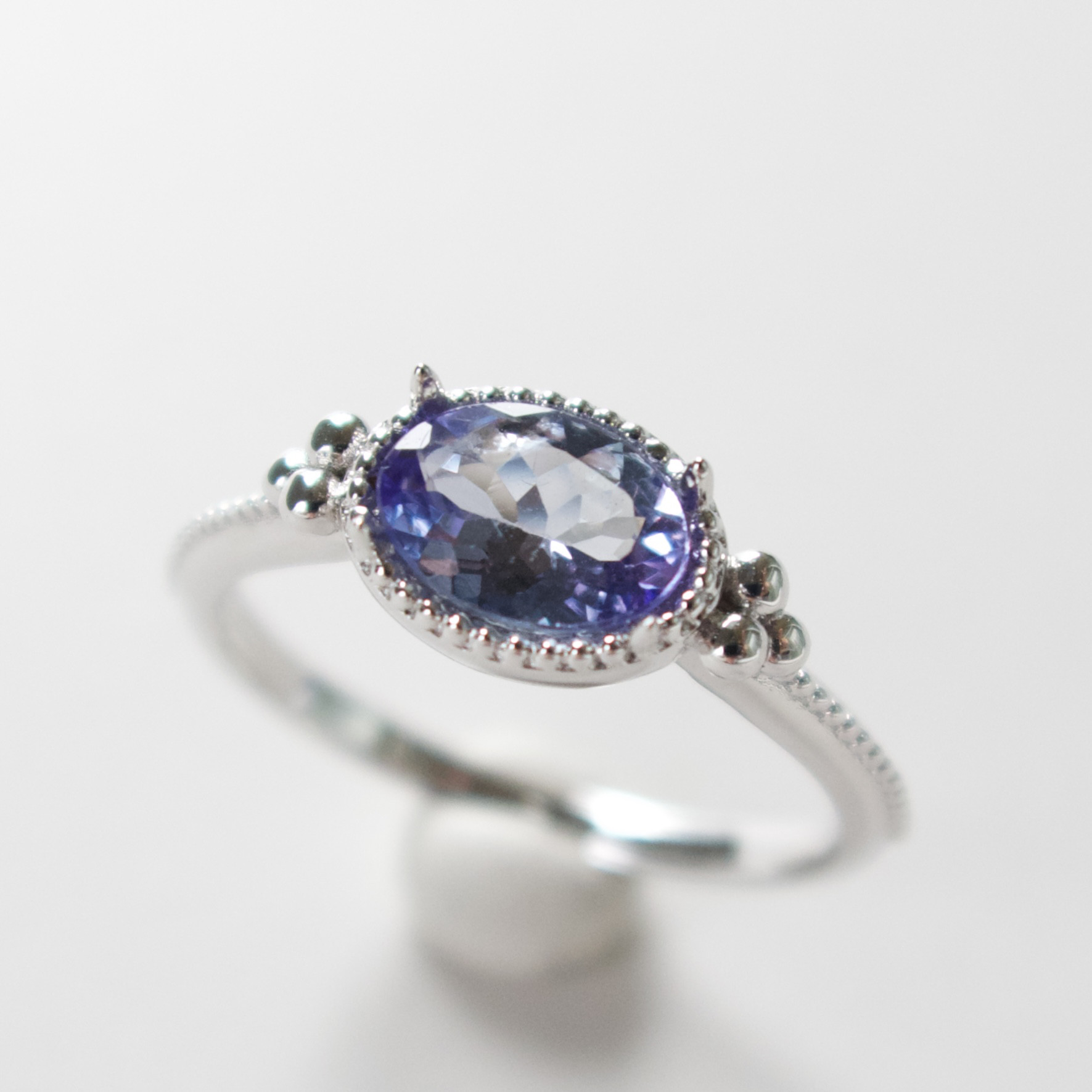 《タンザナイト｜Tanzanite》Silver925・K10ゴールド／天然石リング・受注制作｜ANUENUE 18,980円
