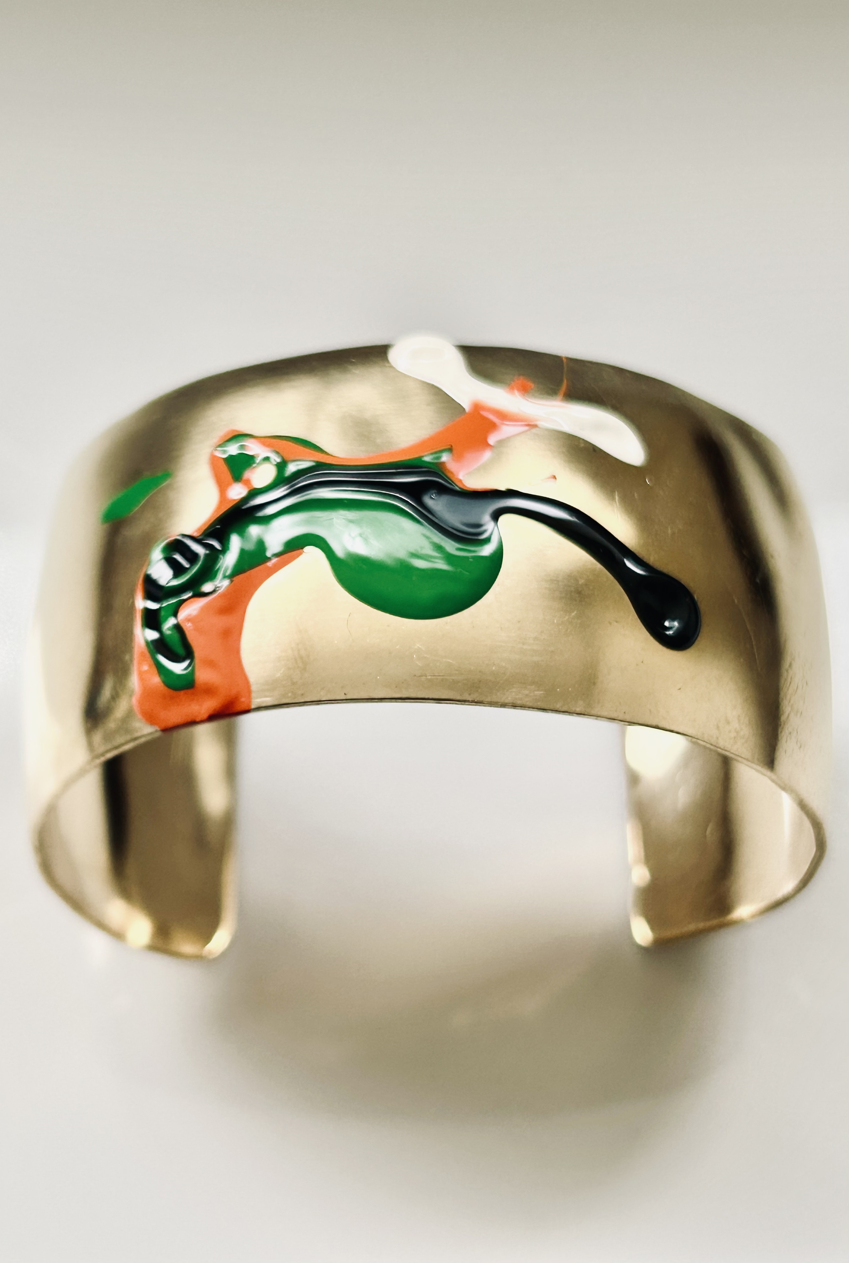 バングル「orange・green・black・white」　flower 10,800円