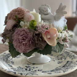 天使の羽に包まれて 〜ペットのお供え花〜 プリザーブドフラワー