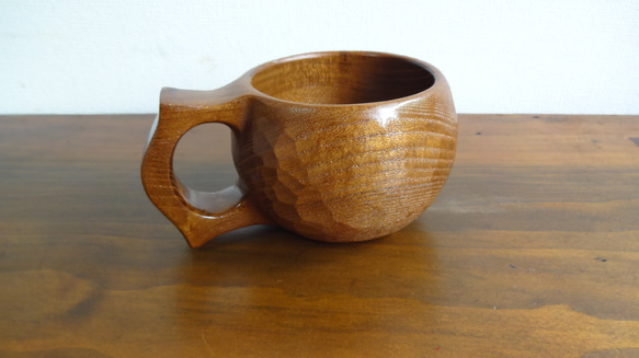 木製カップ 桑の木の一木彫りコーヒーカップ マグカップ 良岳 通販 19305462