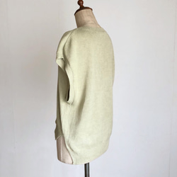 アイボリーのベスト　綿100％　春夏用 7枚目の画像