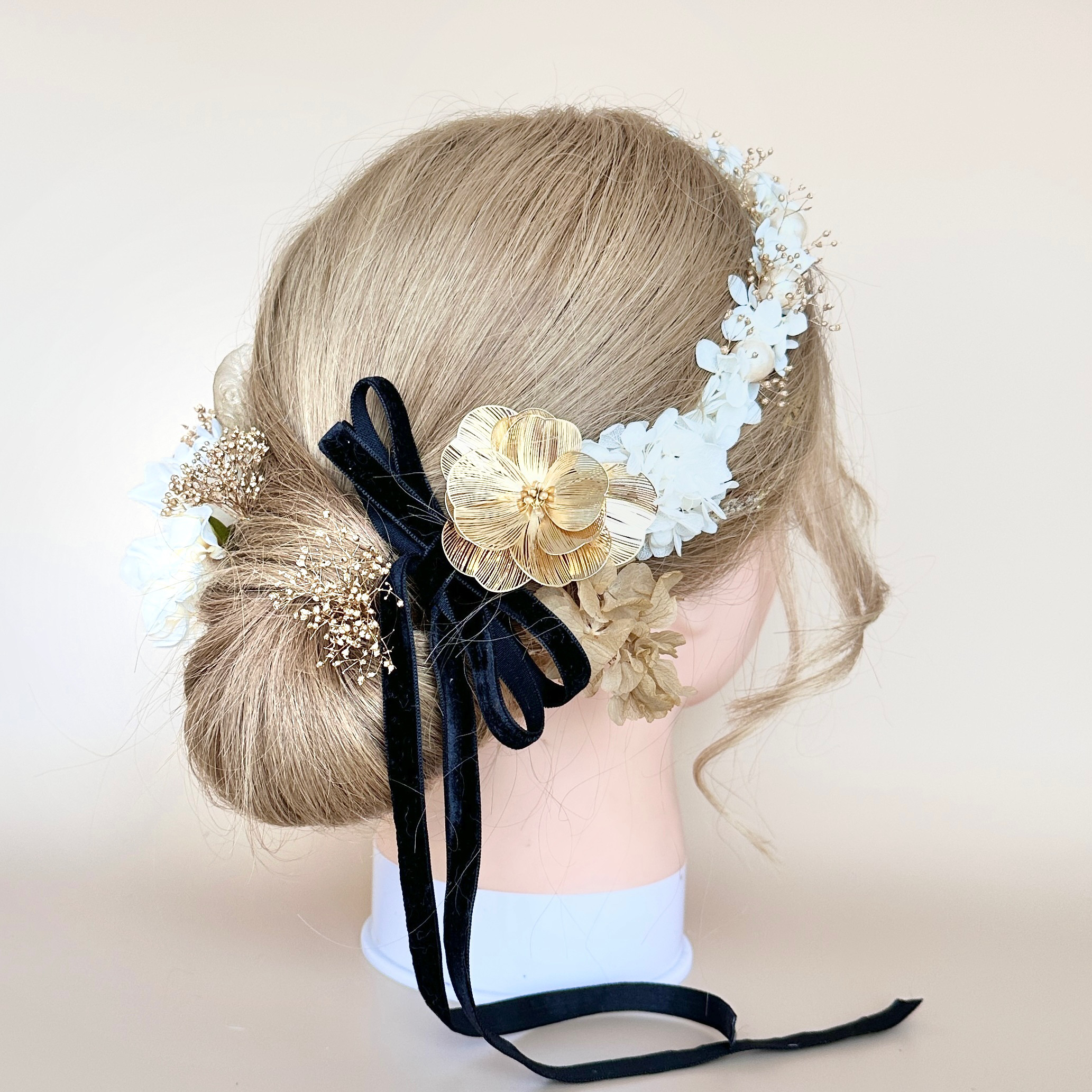 成人式　カチューシャセット❣️【金箔付き】