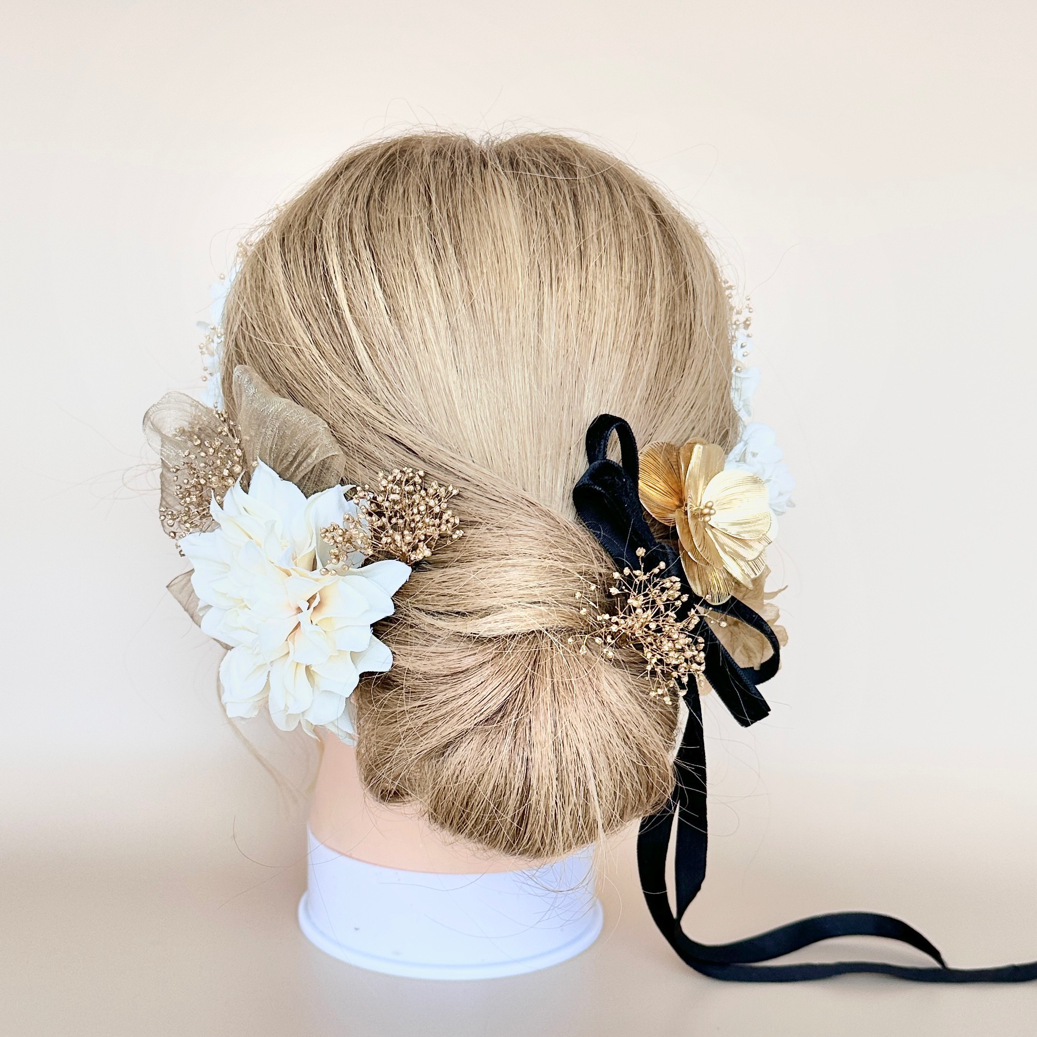 成人式　カチューシャセット❣️【金箔付き】