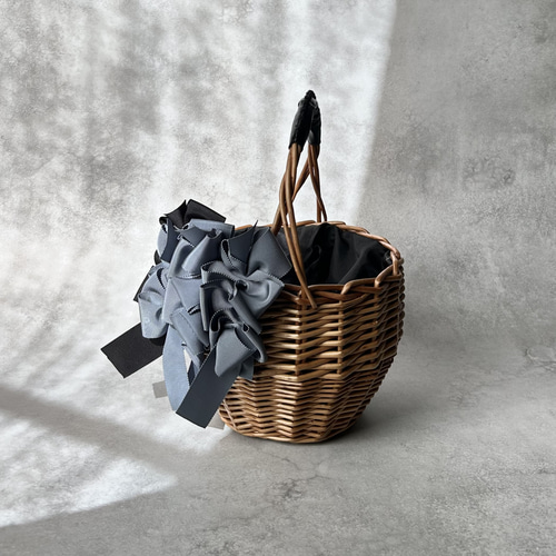 カゴバッグ〈symphony〉セミオーダーリボン4個 かごバッグ etlueur