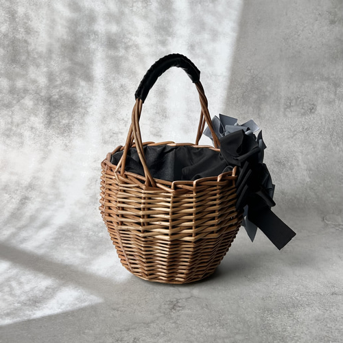 カゴバッグ〈symphony〉セミオーダーリボン4個 かごバッグ etlueur