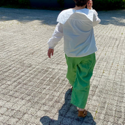 コットンブラウス　つけ襟　白　セーラーカラー　Aライン　軽い【受注製作】【送料無料】 5枚目の画像