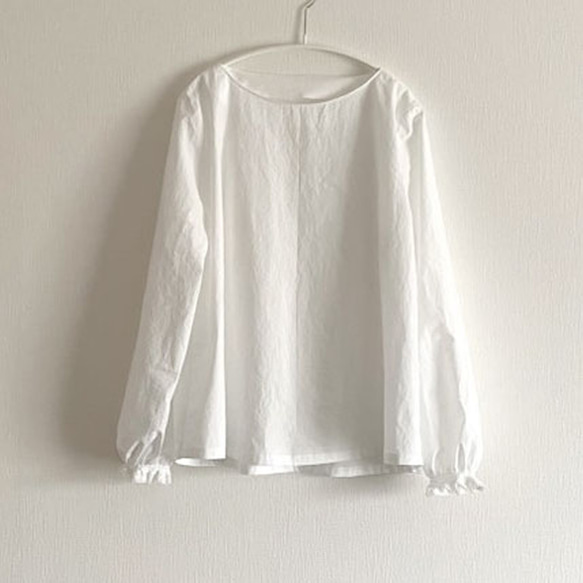コットンブラウス　つけ襟　白　セーラーカラー　Aライン　軽い【受注製作】【送料無料】 12枚目の画像