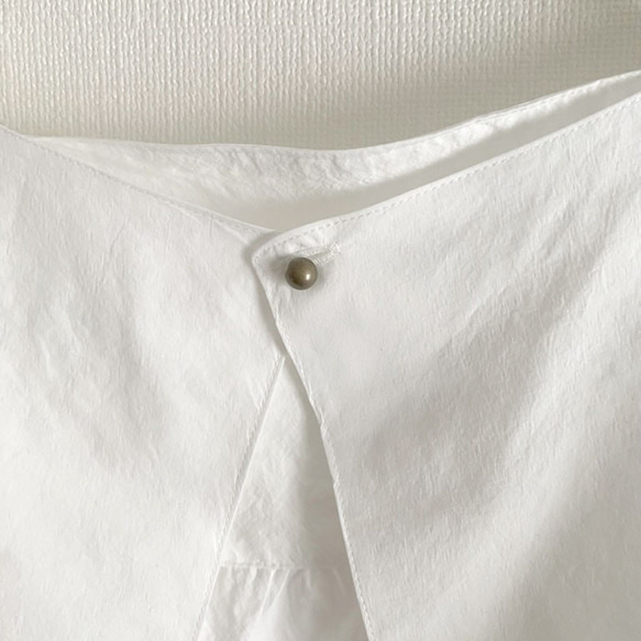 コットンブラウス　つけ襟　白　セーラーカラー　Aライン　軽い【受注製作】【送料無料】 14枚目の画像