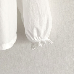 コットンブラウス　つけ襟　白　セーラーカラー　Aライン　軽い【受注製作】【送料無料】 11枚目の画像