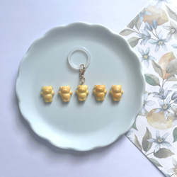 【名入れ】アンブレラマーカー（くまクッキー）ネームタグ イニシャルチャーム 傘マーカー ペットボトルマーカー 7枚目の画像