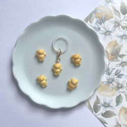 【名入れ】アンブレラマーカー（くまクッキー）ネームタグ イニシャルチャーム 傘マーカー ペットボトルマーカー 2枚目の画像