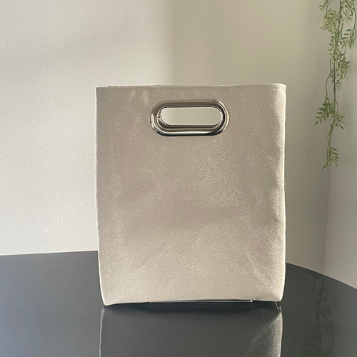 帯リメイク2wayバッグ 和装バッグ 百花 西陣織 持ち手ハトメ クラッチ