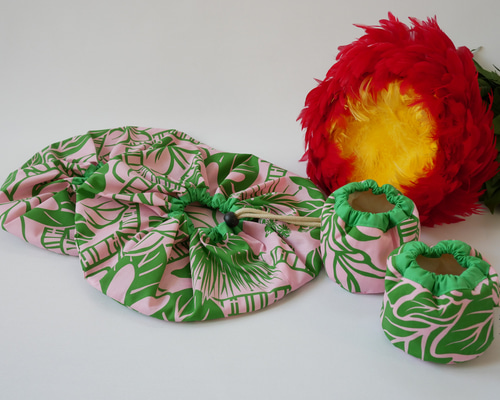 ウリウリケース ピンク×グリーン フラダンス 楽器ケース その他バッグ