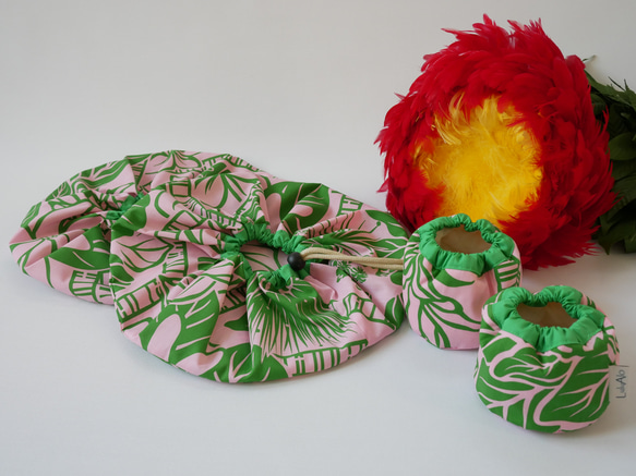 ウリウリケース ピンク×グリーン フラダンス 楽器ケース その他バッグ